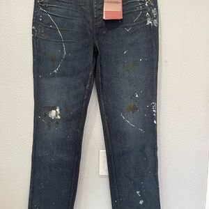 VayderFillipo Splatter Straight-Leg Jeans size 34